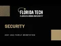 Florida Tech Family Orientation Security