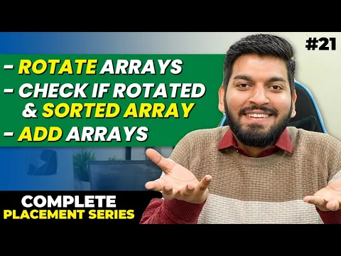 Lecture21: Solving LeetCode/CodeStudio Questions [Arrays] - YouTube thumbnail