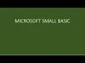 Small Basic Part 1