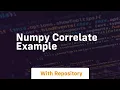 numpy correlate example