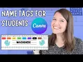 Canva for Teachers Student Name Tags Tutorial