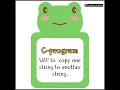 WAP to copy one string to another string in C