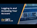 Chart Parts Logging in and Accessing Your Account
