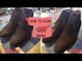 How to clean suede shoes.