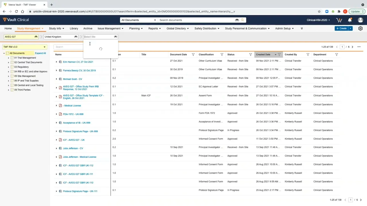 Vault eTMF Viewer Demo