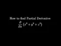 Understanding Partial Derivatives Easy Tutorial Manim python