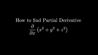 Understanding Partial Derivatives Easy Tutorial Manim python