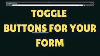 How To Create Animation CSS Toggle Buttons Form Using HTMLL CSS
