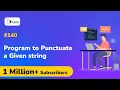 Program to Punctuate a Given string in C Language using isspace and toupper Library Funtion - Array