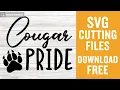 Cougar Pride Svg Free Cut File for Cricut