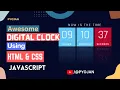 Amazing Working Digital Clock using Html CSS Javascript Simple Javascript Project