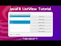ListView in JavaFX Tutorial 100 for beginners