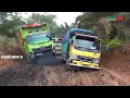 Lagu Situasi Tak Terkendali ‼️ TAK ADA JALAN KELUAR Truk Batubara Terjebak di Lintasan Licin