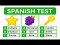 100 Basic Spanish Words Test Spanish Quiz - 100 Words