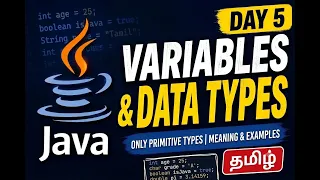 Java Variables Data Types Day 5 Java Tutorial for Beginners