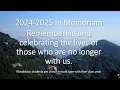 2024-2025 Woodstock School In Memoriam