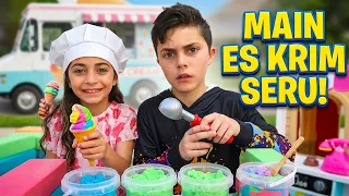 Heidi dan Zidane Beli Es Krim 🍦 Bermain Truk Es Krim dan Toko Es Krim
