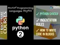 Python in Telugu Python Indentation in Telugu How to Write Correct Syntax in Python Language