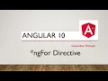 Angular-10 Part ngFor directive