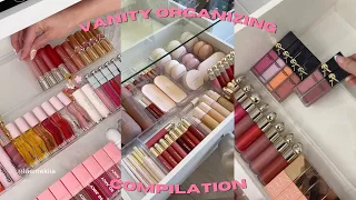 SATISFYING ASMR Makeup Vanity Organizing Compilation Pt 1