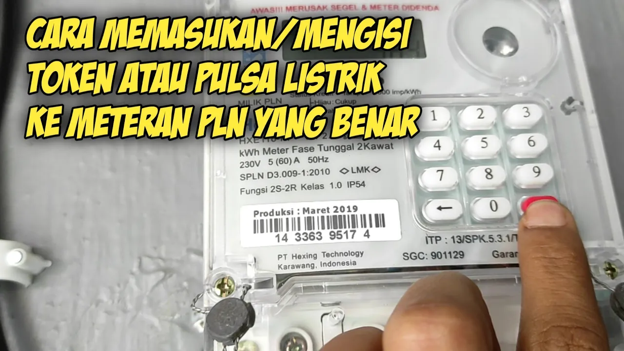 Cara memasukkan token pulsa listrik ke meteran PLN