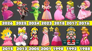 Evolution of Peach Movie and Game Graphics in Nintendo Games and The Super Mario Bros Movies