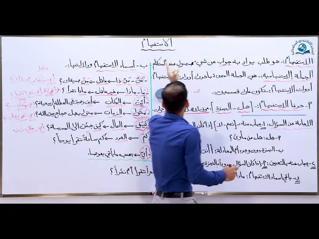 ⁣مادة اللغة العربية للصف الثاني المتوسط : مادة اللغة العربية للصف الثاني المتوسط الاستفهام