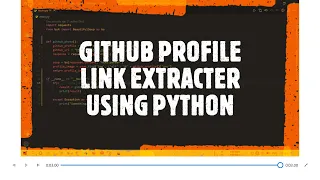 PYTHON PROJECT GITHUB PROFILE LINK EXTRACTER