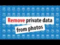 Remove private data from a photo using exiftool
