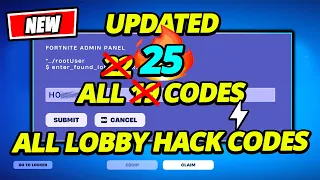 ALL 25 LOBBY HACK CODES (UPDATED) Fortnite Season 4 Admin Panel Codes!! How to GET ALL FREE Sprites!