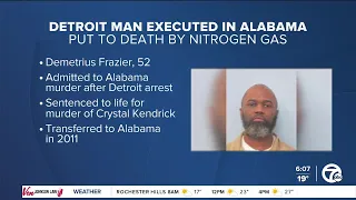 Detroit man put to death for 1991 murder in the 4th execution using nitrogen gas