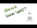 TeachCode TipClass Que es y como usar la funcion split