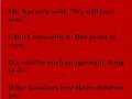 Sting "Russians" with lyrics