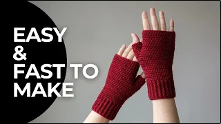 crochet fingerless gloves tutorial easy u0026 quick beginner friendly 