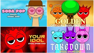 incredibox sprunki soda pop golden your idol and takedown music cover battle 