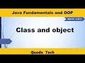 Java Fundamentals and OOP Part II 1 of 7 - Class and object