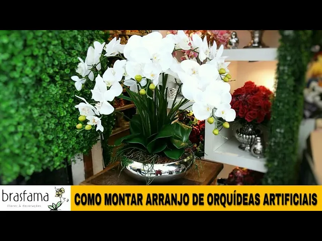 COMO MONTAR ARRANJO COM ORQUÍDEAS ARTIFICIAIS INSCREVA SE NO CANAL E COMPARTILHE