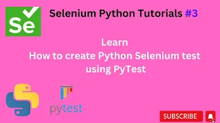 3 Python with Selenium PyTest