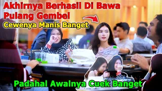 akhirnya berhasil di bawa pulang gembel cewenya manis banget padahal awalnya cuek banget