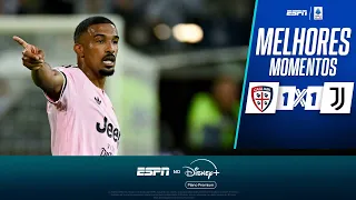 JUVENTUS SAI ATRÁS, MAS BUSCA EMPATE NO FIM CONTRA O CAGLIARI NO CAMPEONATO ITALIANO
