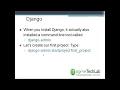 Python Django Install with creating first app and url creation of a view
