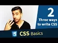 CSS Tutorial 3 ways to write CSS in an HTML page