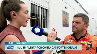 Defesa civil reforça alerta no sul catarinense por fortes chuvas