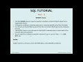 SQL Tutorial 5 SQL Select Statement With Where Clause