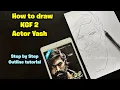 How to draw KGF Chapter 2 YASH Step by Step // full sketch outline tutorial for beginners