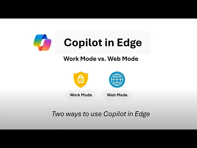 Thumbnail for Forstå arbeidsmodus og nettmodus i Copilot