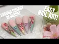 MelodySusie Plant Based Gels Spring Sakura Cherry Blossom Nails DIY Easy Nails