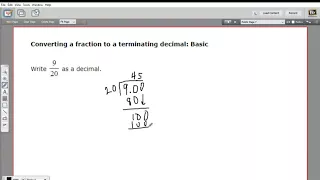 Converting a fraction to a terminating decimal - basic
