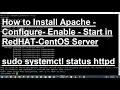 How to Install Apache Server Configuration Enable and Start Services