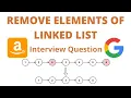 Remove Linked List Elements iterative and recursive approach leetcode 203 Amazon interview question